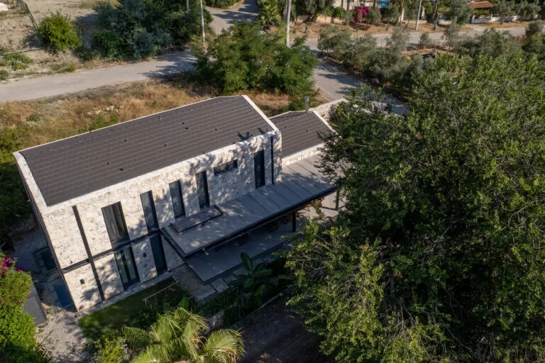 SM Göcek Evi · taş cephe uygulaması